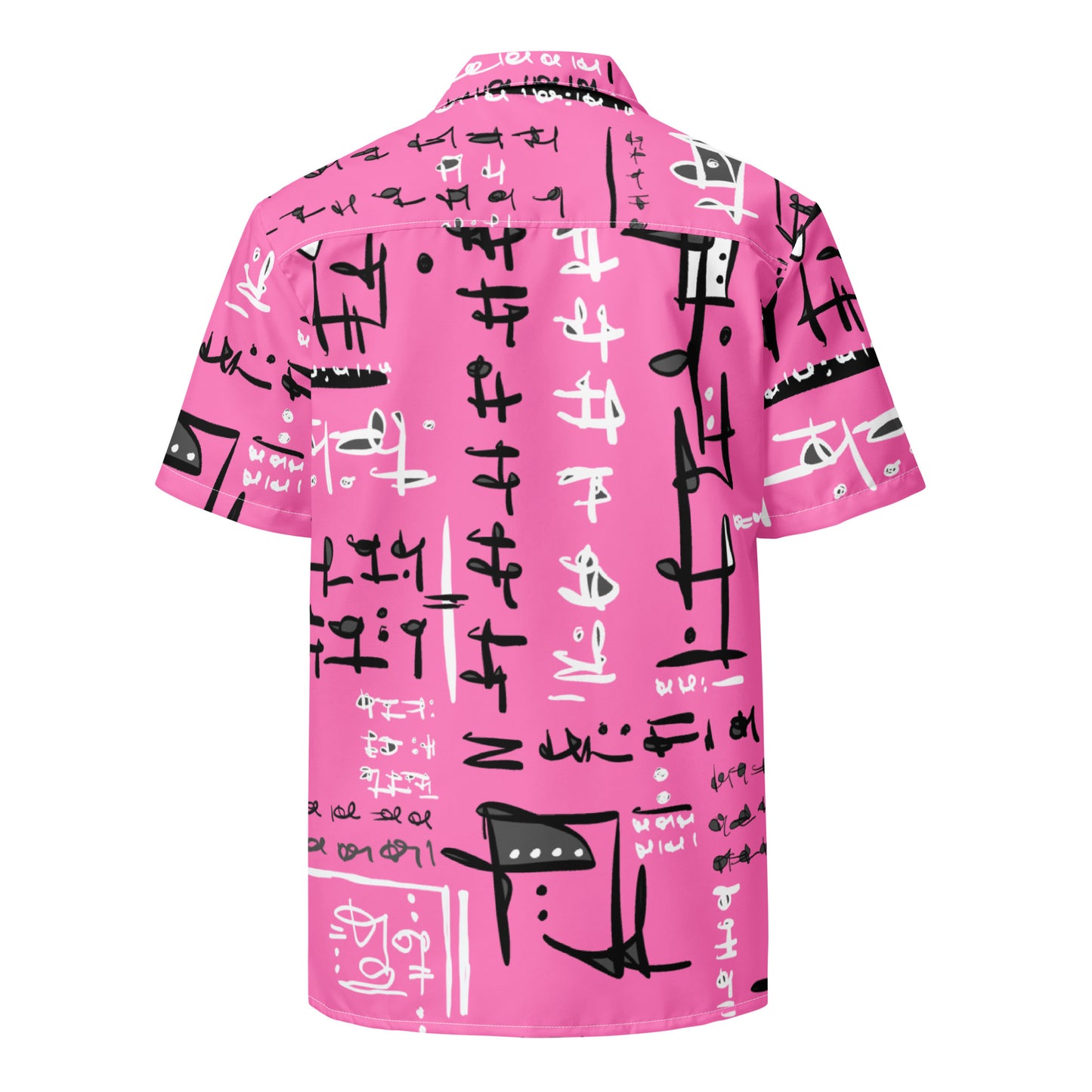 Unisex pink button shirt