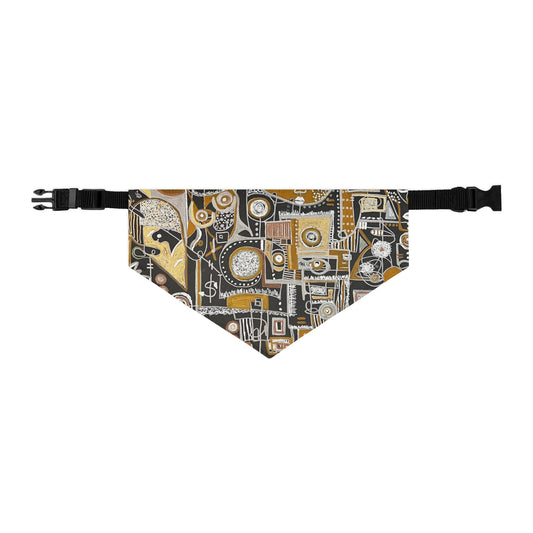 Gold pet bandana collar — NAIVISTA PETS collection