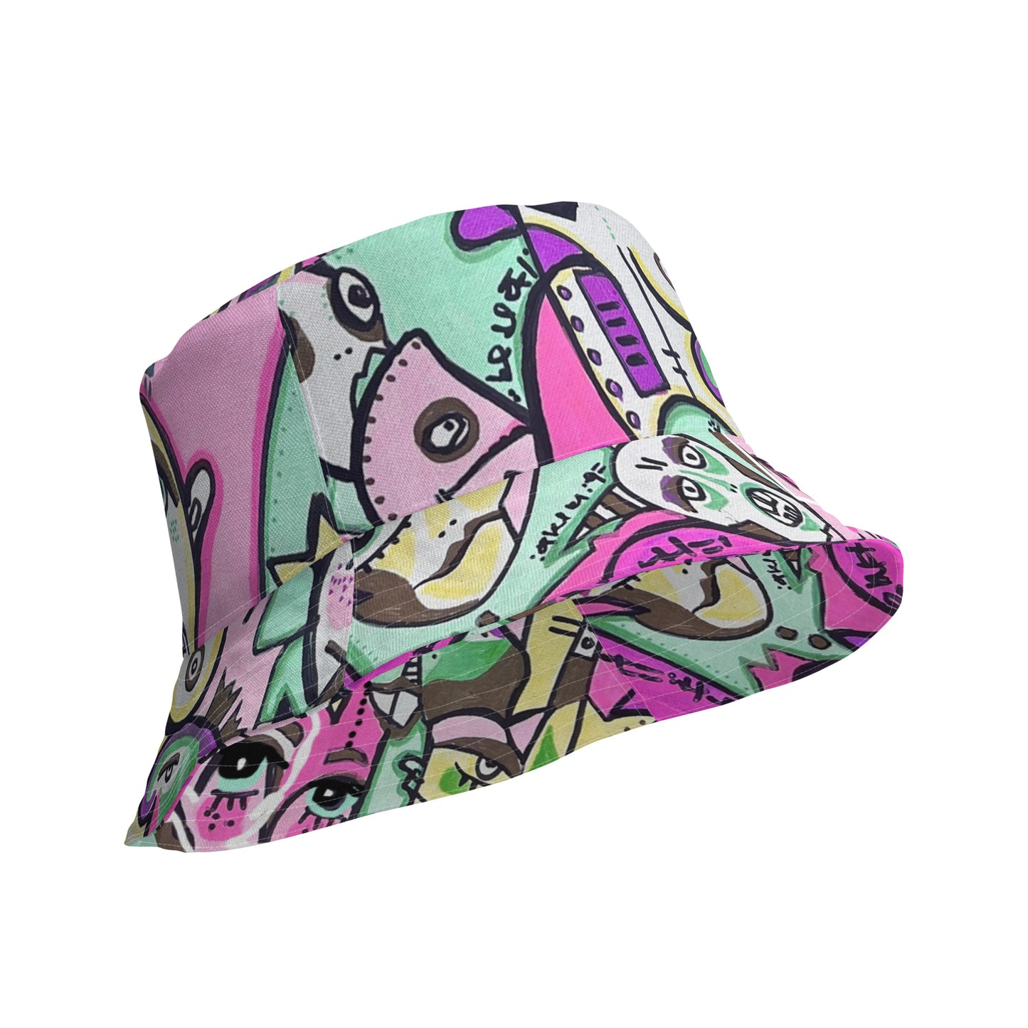 Pink bucket hat