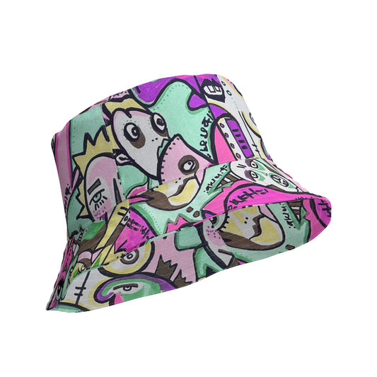 Pink bucket hat